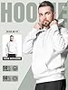 Love My Fashions ® Mens Hoodie Pullover Hooded Sweatshirt Fleece Jumper Plain Hoodies For Men UK White #2