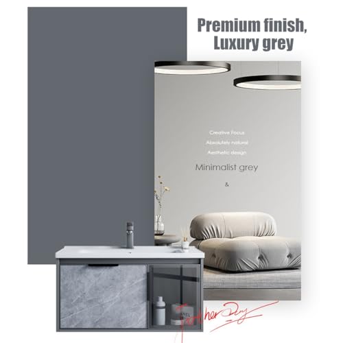 Mueble de baño con lavabo rectangular sobre encimera de fácil limpieza y 71x48cm 5