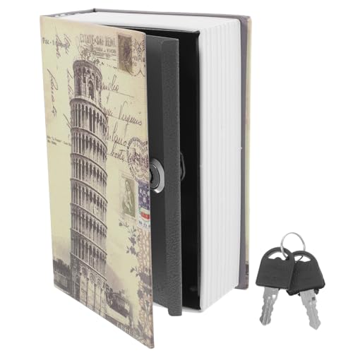 DOITOOL Cassaforte Libro Finto con Chiave Scatola Portaoggetti Sicura e Portatile Custodia Nascosta per Gioielli e Contanti per Casa Ufficio e Dormitorio