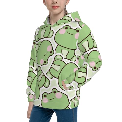 Cute Frog Kid Hoodies Boys Sweatshirts Girls Pullover with Pocket2