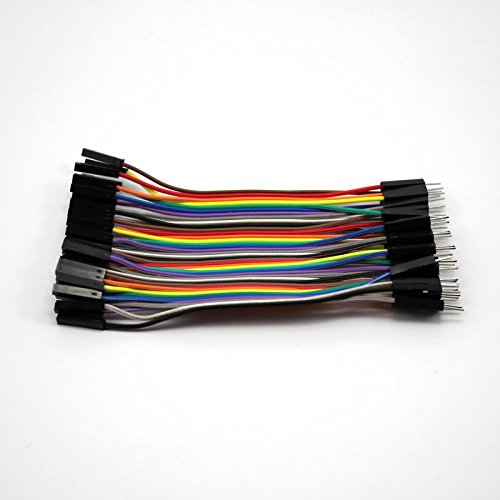 Invento 40pcs Dupont 20CM Female To Male Jumper Wire Ribbon Cable - Breadboard DIY (B072XKZWL5) Amazon Price History, Amazon Price Tracker