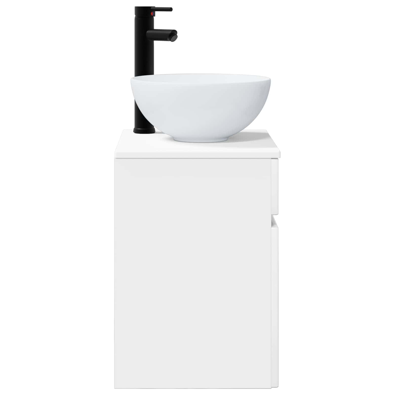 Meuble lavabo mural blanc brillant 39 x 35 x 63 cm