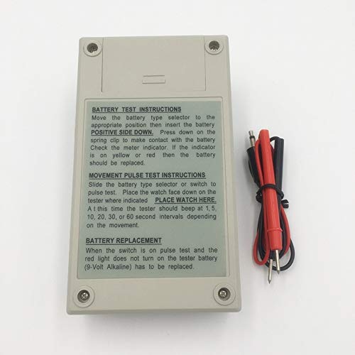 Battery Tester Quartz Watch Analyzer Button Cell Coil Tester for 1.5V 3V and Watch Batteries