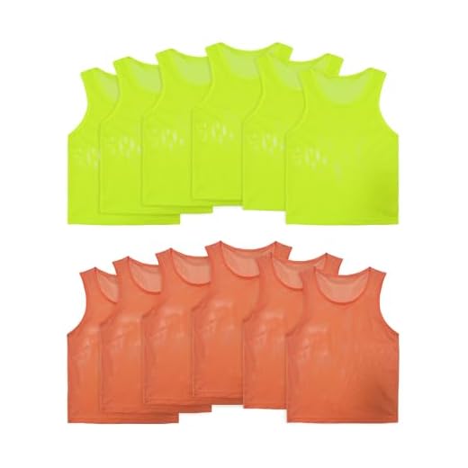 VOGRYE PinniesSet of 12/24 Scrimmage Vests, Team Practice Sports for Child Youth/Adult, Lightweight Basketball Jersey