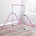 JupiterForce Gymnastics Bar for Kids, Adjustable Height Gymnastic Horizontal Bars, Junior Training Kip Bar, Folding Gymnastics Equipment for Home, Pink