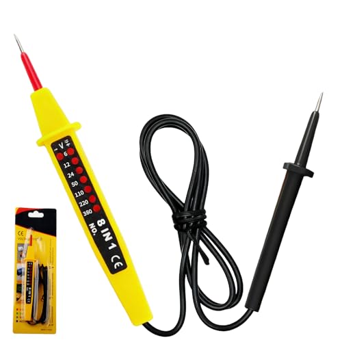 Bipolaire Testeur de Tension 6-380V AC/DC Affichage Numérique LED pour Testeur de Continuité, Tension et Séquence de Phase (Sans Pile)