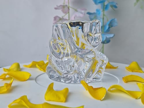 Image of SAUDEEP INDIA Crystal Ganesha Idol for Home Decor | Ganesh Murti for Home Temple, Car Dashboard & Office Desk | Ganpati Figurine Spiritual Showpiece Sculpture for Gifting | 8x8x5 Cm (Regular Quality)