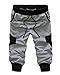 SoEnvy Men's Casual Harem Training Jogger Sport Short Baggy Pants Small Light Gray