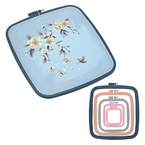 Broderie cercles carré PATIKIL en plastique cadres de point de croix outils de couture DIY