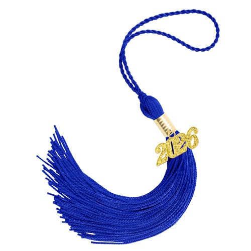 2026 Tassel Graduation Navy Blue Graduation Tassel Graduations Cap Tassels 2026 Tassels with 2026 Year Gold Charms for Graduations Hat Cap Accessories Decorations for Graduate Hat Ceremonies