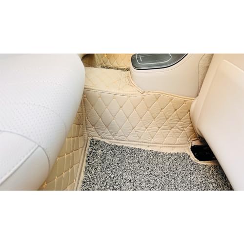 Image of Capdell 7D Car Floor Mats Compatible for Mahindra XUV 700 5 Seater || Luxury Leather Double Car Floor Mat Complete Set || 100% Waterproof and Washable || Color :- Beige
