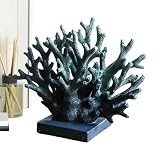 Generico Estatua de coral de resina - Decoración de resina realista con temática marina y costera | náutico para decoración del hogar – para entrada, bodega, baño, librería, estante