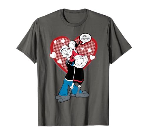 Image of Oh Popeye The Sailor Man Olive OYL Love Valentine's Day T-Shirt