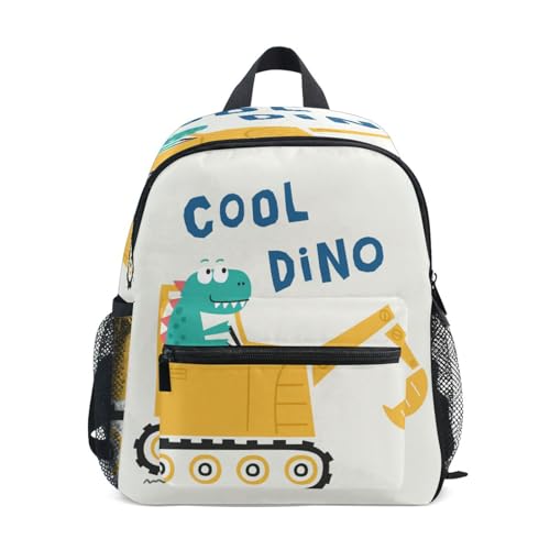 Sac à dos de jour enfants dinosaure jaune S avec sangle de poitrine