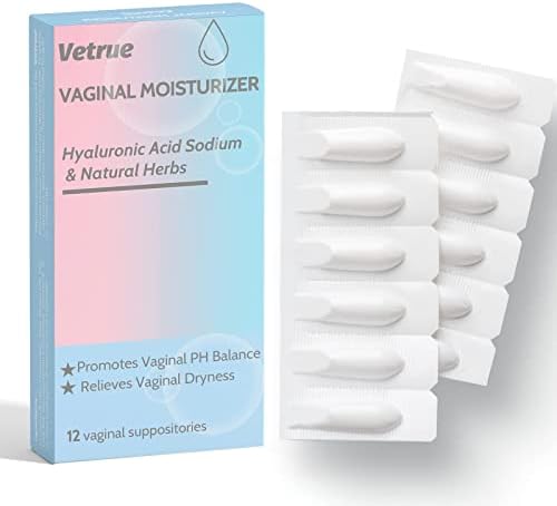Intimate Moisturizer, Vaginal Suppository for Dryness & Discomfort, Feminine Long Lasting Hydration Support with Hyaluronic Acid and Natural Herbs - PH Balance, Estrogen and Drug Free (12 Inserts)
