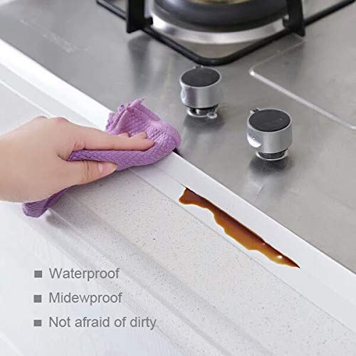 Caulk Tape Strip,Tub Caulking Tape,Self-Adhesive Waterproof Sealing Tape for Kitchen Countertop Bathroom Shower Toilet Sink Gas Stove Wall Corner 1-1/2" x 11'White