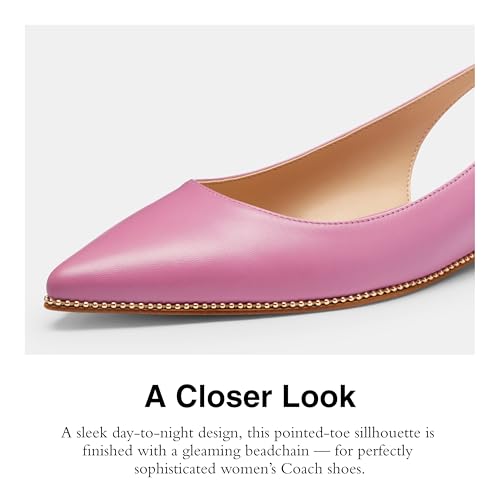 Coach Women's Claire Skimmer Mary Jane Flat, Charcoal/Black, 84