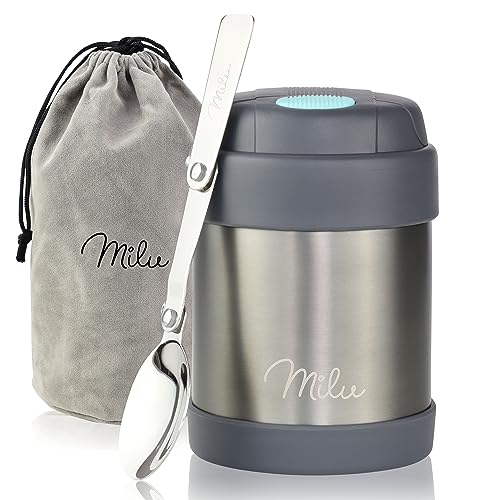 Milu® Thermobehälter für Essen Kinder 300ml, Edelstahl...