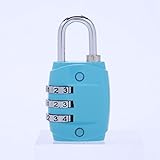 alacena azul rodalquilar Tamano: 30mm * 62mm * 15mm Xigeapg Candado para Equipaje 3 Combinaciones antirrobo Cerradura de contrasena de Seguridad de aleacion de Zinc Cerradura codificada para Equipaje Maleta de casillero gabinete alacena Azul