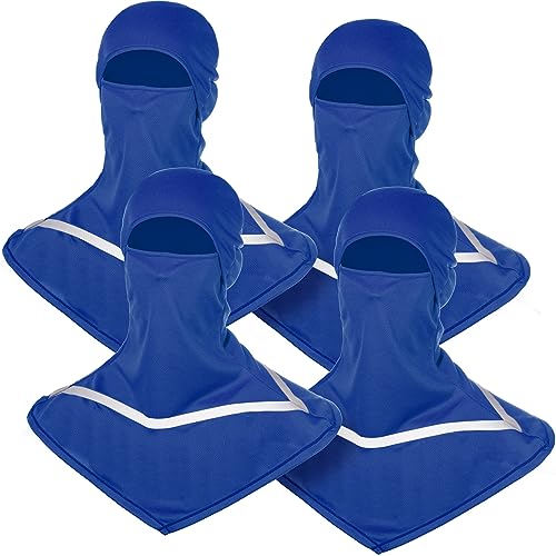 Image of Seematn 4 Pcs Balaclava Sun Men Face Mask UV Protection with Reflective Strip for Construction Work Neck Covers Summer