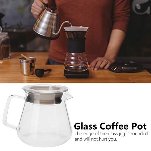 Miniatura 8 de Tissting Jarra De Café, Elegante Jarra De Vidrio Aislante Con Tapa Antideslizante 300ml, Vidrio Resistente Al Calor Para Cafetería Restaurante Hogar