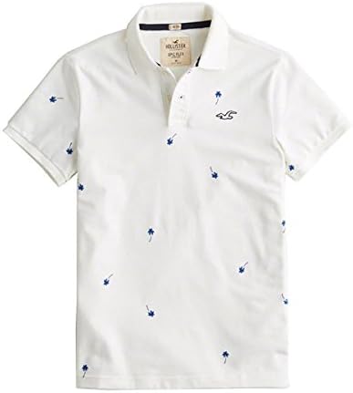 Amazon Hollisterホリスターメンズ半袖鹿の子ポロシャツ ストレッチstretch Pique Icon Polo Xs 10 Whitepalmtree ポロシャツ 通販