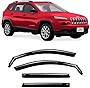 Voron Glass in-Channel Extra Durable Rain Guards for Jeep Cherokee 2014-2022, Window Deflectors, Vent Window Visors, 4 Pieces - 220107