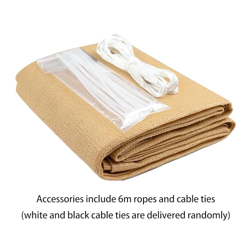 Voile d'ombrage rectangulaire 2x8m blanchiment avec corde de fixation - 8