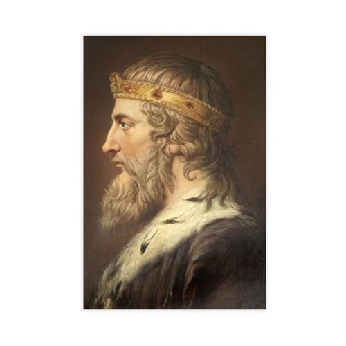 Impression sur toile d'Alfred le Grand pour déco murale de chambre