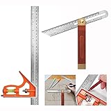 CAMWAY Carpentry Squares with 12 inch 300mm Combination Square and 9 inch Sliding Bevel Gauge,...