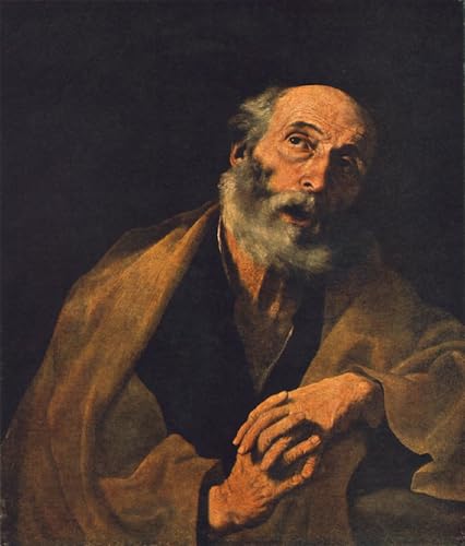 Tableau Saint Pierre de Jusepe De Ribera : impression vintage sur toile 60x90cm