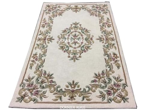 Image of 5x8 Ft Wool Floor Rug - Premium Handcrafted Woolen Tufted Carpet for Home & Office Use