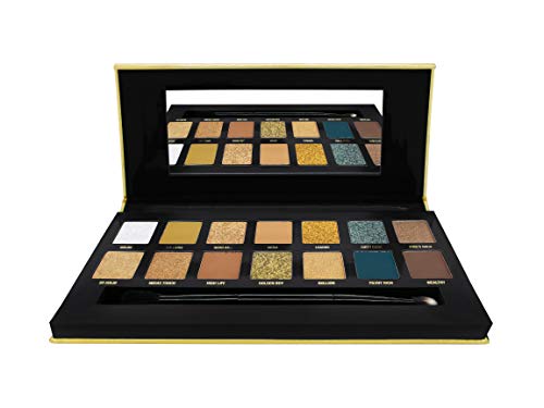 W7 | Pressed Pigment Palette | 24K Gold Rush Pressed Pigment Palette | 14 Shades