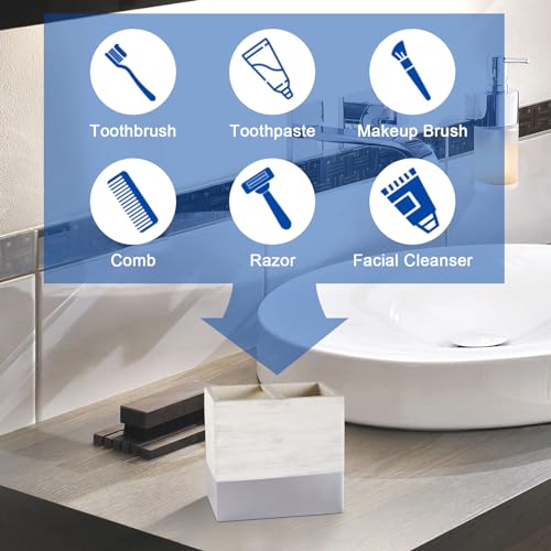 Toothbrush-and-Toothpaste-Holder-for-Bathroom-Countertop-Organizer-Anti-Slip-Electric-Toothbrush-Holders-Vanity-Caddy-Storage-for-Family-Kids-Shower-Kitchen Toothbrush and Toothpaste Holder for Bathroom Countertop Organizer Anti Slip Electric Toothbrush Holders Vanity Caddy Storage for Family Kids Shower Kitchen