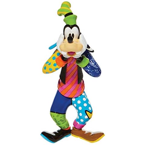 Enesco Romero Britto Disney Goofy Figurine, Stoneware, Multicolour, One Size Cover