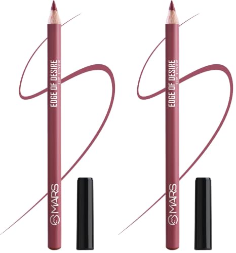 Image of MARS Edge of Desire Lip Liner | One Swipe Smooth Application | Long Lasting Lip Pencil (1.4gm) (09-STEAMY PINK) (Pack of 2)