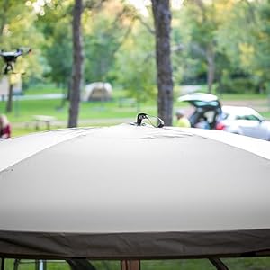 Clam quick set outdoor portable escape skysky camper screened gazebo canopy tent rain fly tarp with carry bag cover only tan  urban country home decor