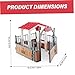 Cunlvyyds Horse Stable Playset Pavilion 7.3x5.5x6.3'' Plastic Horse Barn Playset Pavilion Educational Toys