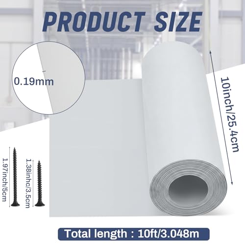 Image of Yaocom White Aluminum Flashing Roll 10inch x 10ft