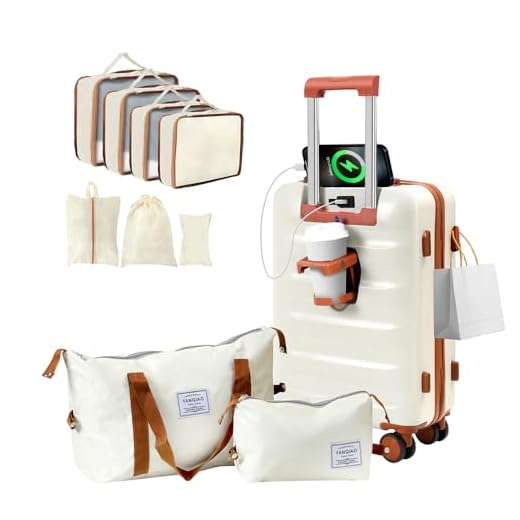 Can i put my luggage in the vehicle for lyft 20” YANQIAO Suitcase Set with Organizer Bags