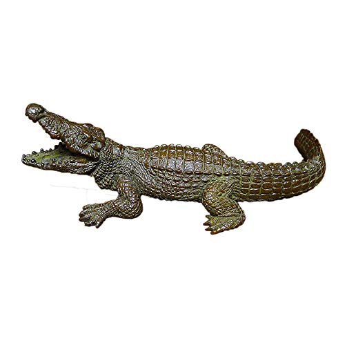 Figurines crocodile porte-bonheur en cuivre, cadeau idéal artisanal