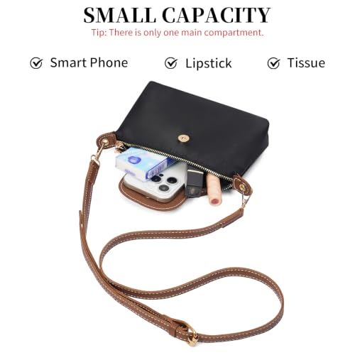 Image of RNIEGA Mini Crossbody Bag for Women Nylon Handbag Purses Phone Bags