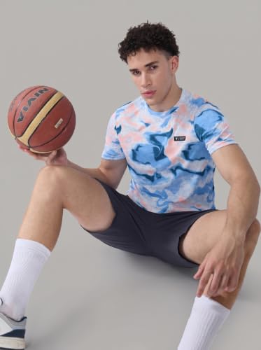 Image of TECHNOSPORT Men's Slim Fit Full Sleeve Round Neck T-Shirt, Double Cool Quick Dry Moisture Wicking Stretchable Sports Gym and Casual Wear