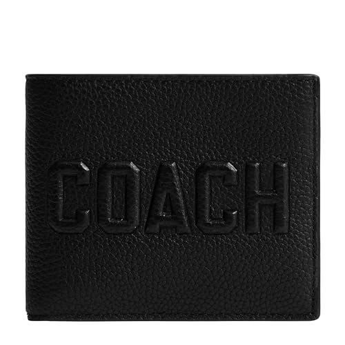 COACH Men's 3-in-1 Wallet Graphic Billfold, Black, One Size