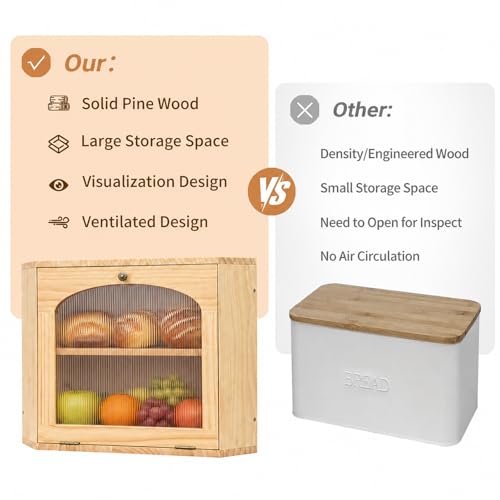Solid Wood Bread Box - image 6