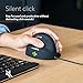 R-Go HE Vertical Ergonomic Mouse, for Left Handed, with Break Software, USB-C/A Wired, Prevents Tennis Elbow/Mouse Arm RSI, Silent Click, 5 Buttons - Compatible Windows/Mac OS, Black/Silver