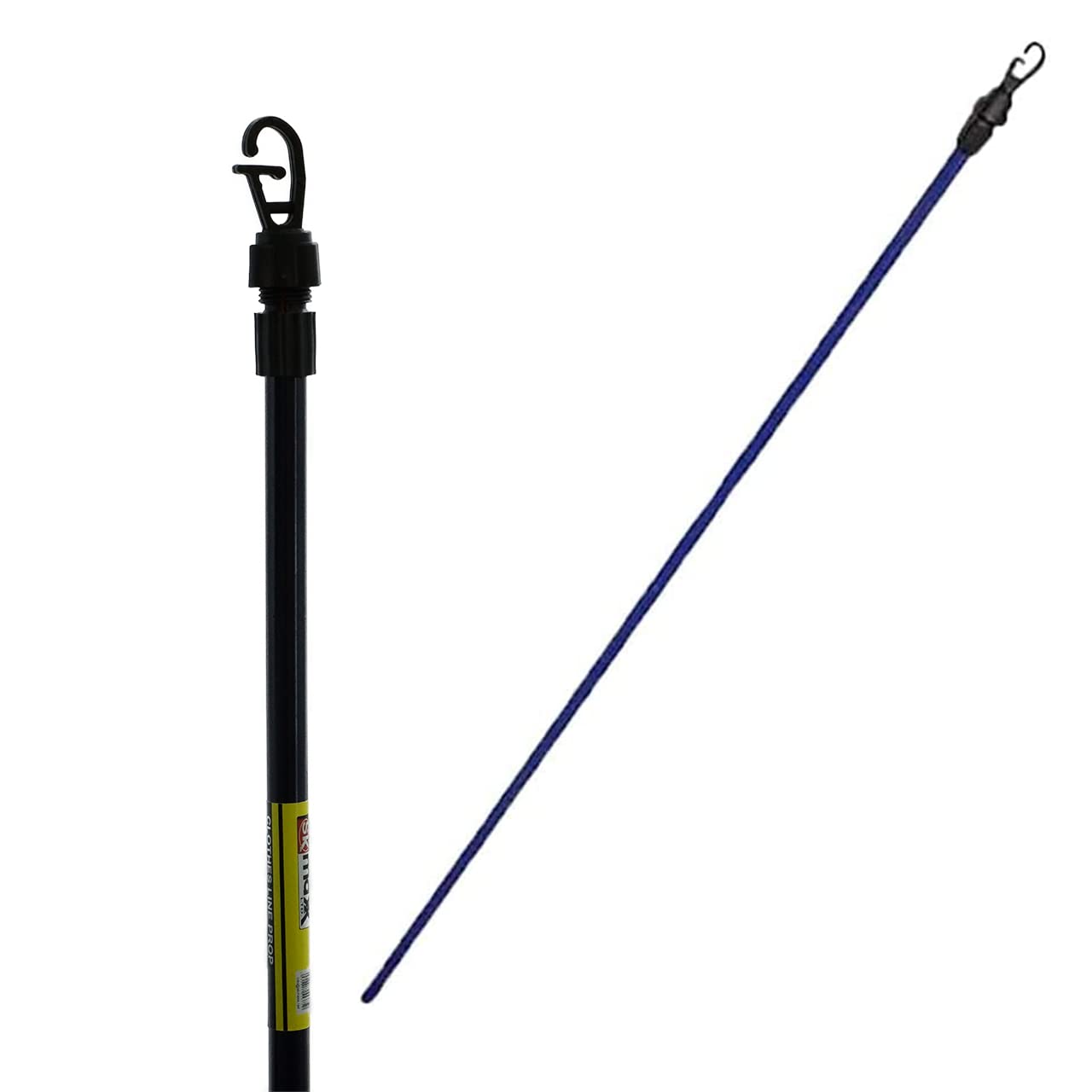 GardNTool Telescopic Washing Line Prop Pole Clothesline Heavy Duty Home Garden Washing Line Dry Clothes Drying Airer Support Extenedable to 2.4M (1)