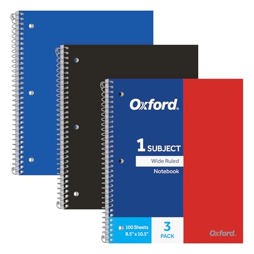Oxford Caderno Poly para 1 assunto, pacote com 3
