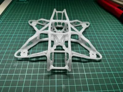 3D Printed 5-inch Drone Frame Rack, White (White)