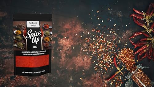 Spice Up Kashmiri Mirch 100g – Mildes Chilipulver mit intensiver Farbe – Indisches Gewürz für Curry, Tandoori & vegane Küche – 100 % natürlich, ohne Zusatzstoffe - Ayurveda Heilkunde